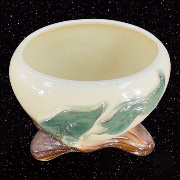 Royal Copley Footed Philodendron Planter Vase Vintage Old Pottery Ceramic 4"Tall - Picture 11 of 11